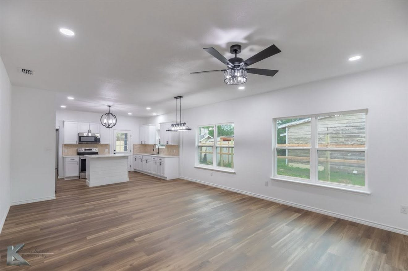 Bright finished residential interior